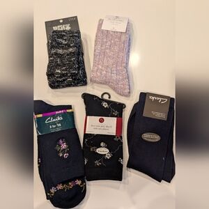 All New Ladies Multicolor Casual Socks (5)